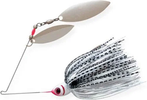 Fishing reel high grip-Booyah Baits Double Willow Blade 1/2 Oz Fishing Lure - Silver Shad