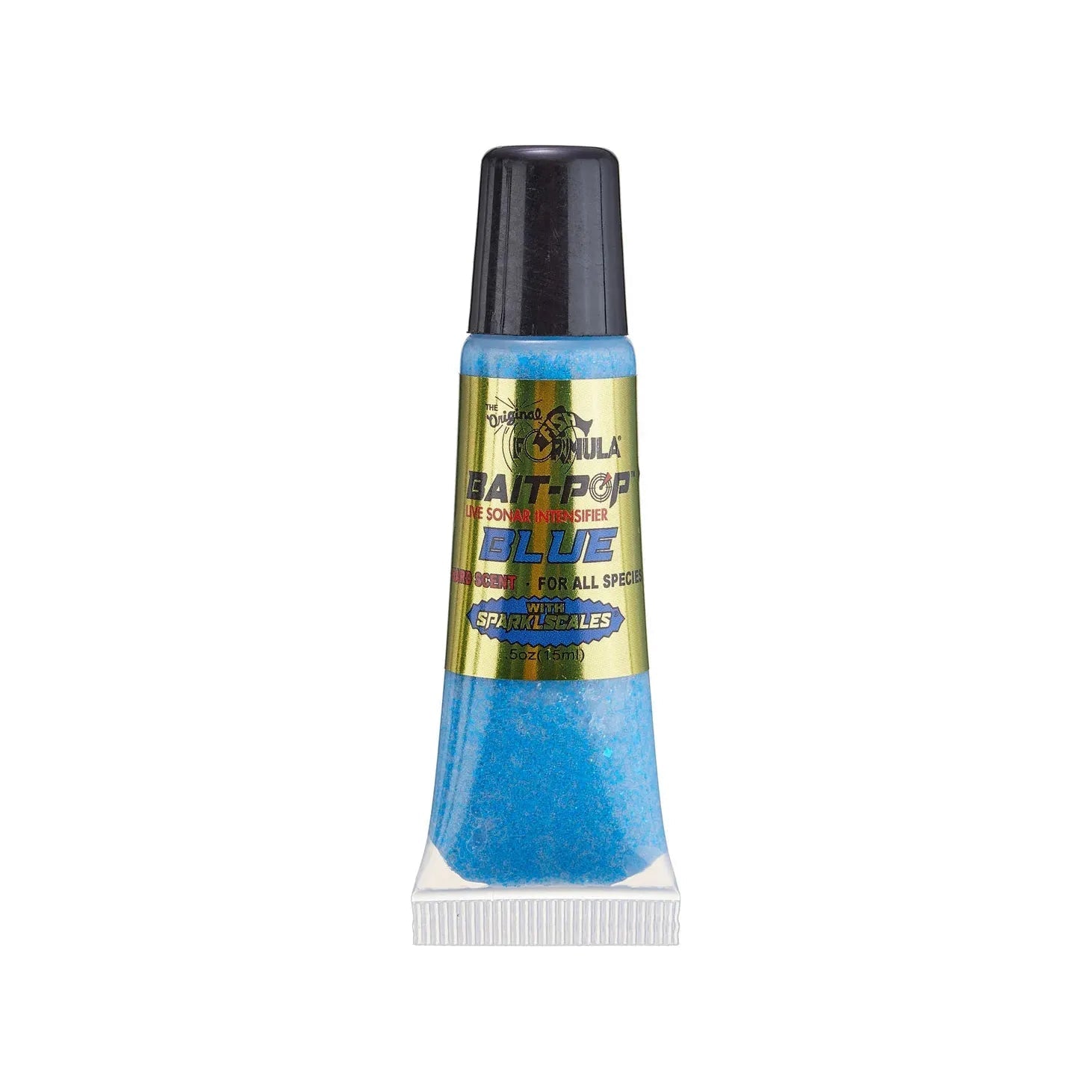 Fishing rod pier grip-Bait-Pop Live Sonar Intensifier Scented Sparkle Scales .5 Oz Tube Blue