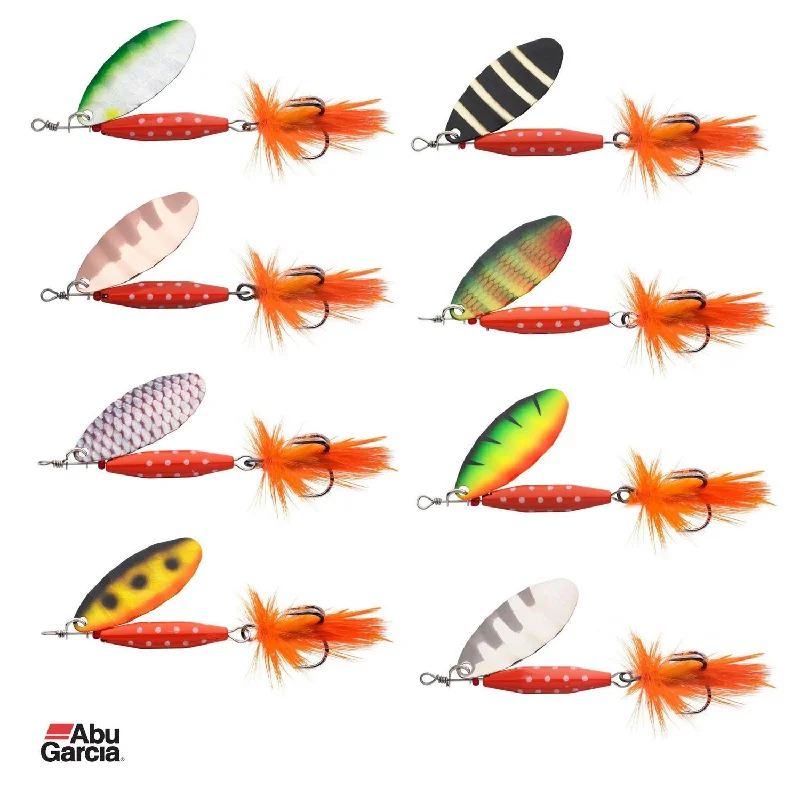 Fishing reel line counter-Abu Garcia Reflex Red Spinner Lures - All New Colours & Sizes