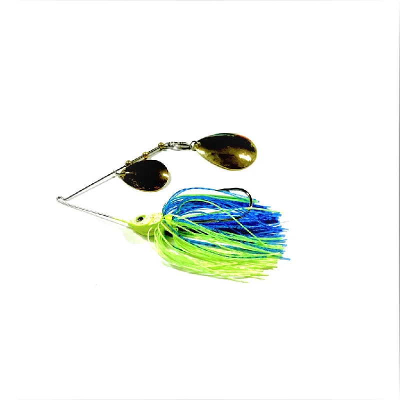 Fishing line smooth control-Persuader Spinnerbait 1/2 Oz Chartreuse/Blue