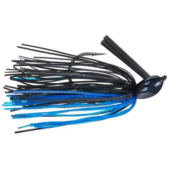 Fishing rod boat control-Berkley PowerBait Scented Silicone Skirt Flipping Jig 3/4 Oz Black/Blue