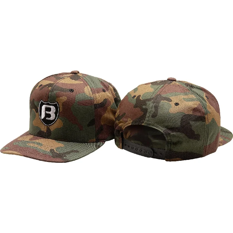 Fishing line cast finish-Bassaholics Shied Camo Hat