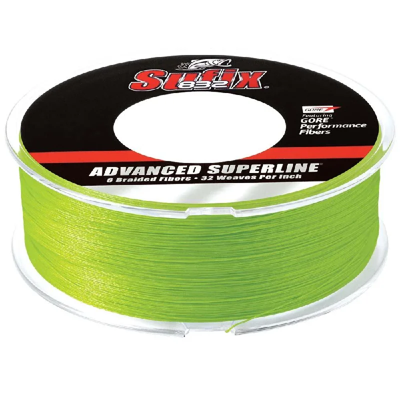 Fishing reel smooth winding-Sufix 832 Advanced Superline Braid - 20lb - Neon Lime - 600 yds [660-220L]