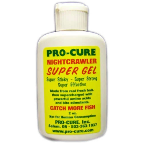 Fishing hook glow grip-Pro-Cure Bait Super Gel - 2 Oz. Night Crawler