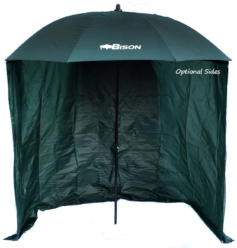 Fishing rod sturdy pack-BISON 88" 2.2m TOP TILT UMBRELLA BROLLY FISHING SHELTER WITH SIDES