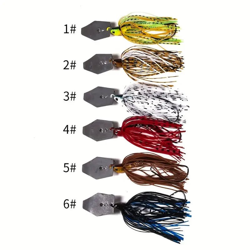 Fishing reel low glide-FAS Chatterbaits With Sequin and Tassel Tail 7/16 Oz