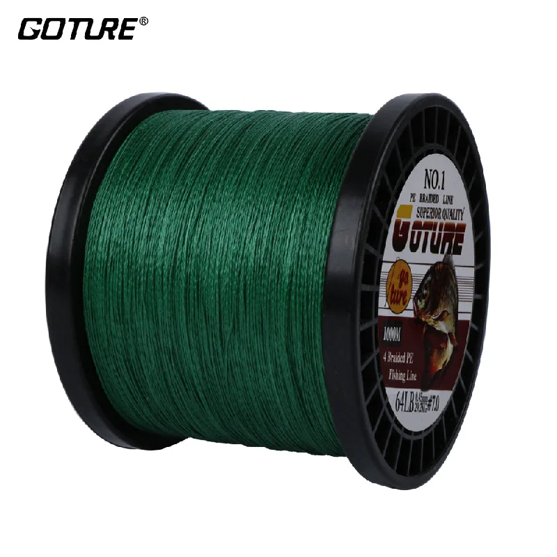 Fishing line smooth support-Goture 1000M Braided Multifilament Fishing Line 12lb - 80lb PE