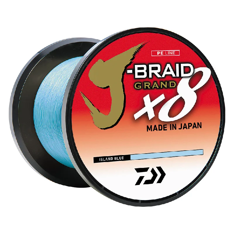 Fishing rod portable sleeve-Daiwa J-BRAID x8 GRAND Braided Line - 10 lbs - 300 yds - Island Blue [JBGD8U10-300IB]