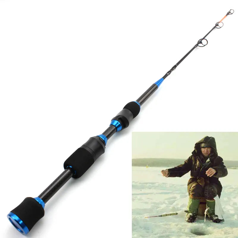 Fishing rod lightweight grip-Lowest profit winter On ice fishing rod 65cm 75g carbon Heavy ultrashort Spinning Rod Travel High Quality Fishing Tackle