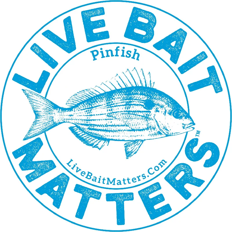 Fishing bait live steady-Live Bait Matters - Pinfish 5" Round Sticker