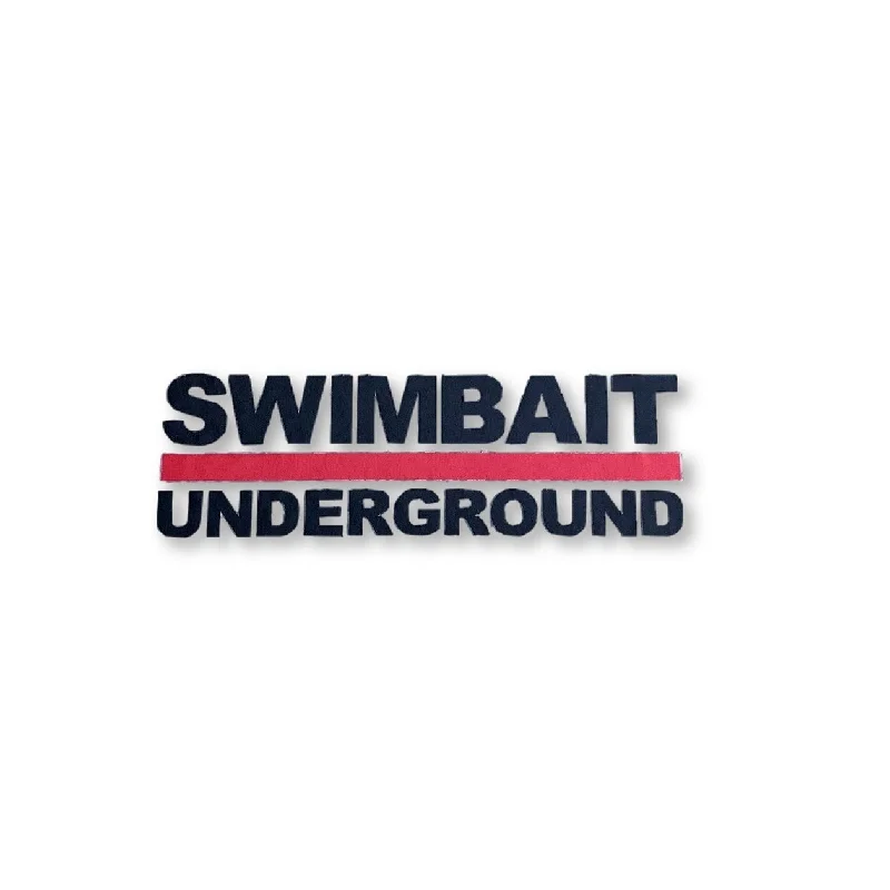 Fishing rod adjustable combo-Swimbait Underground Lock Up Logo Transfer Sticker - Black