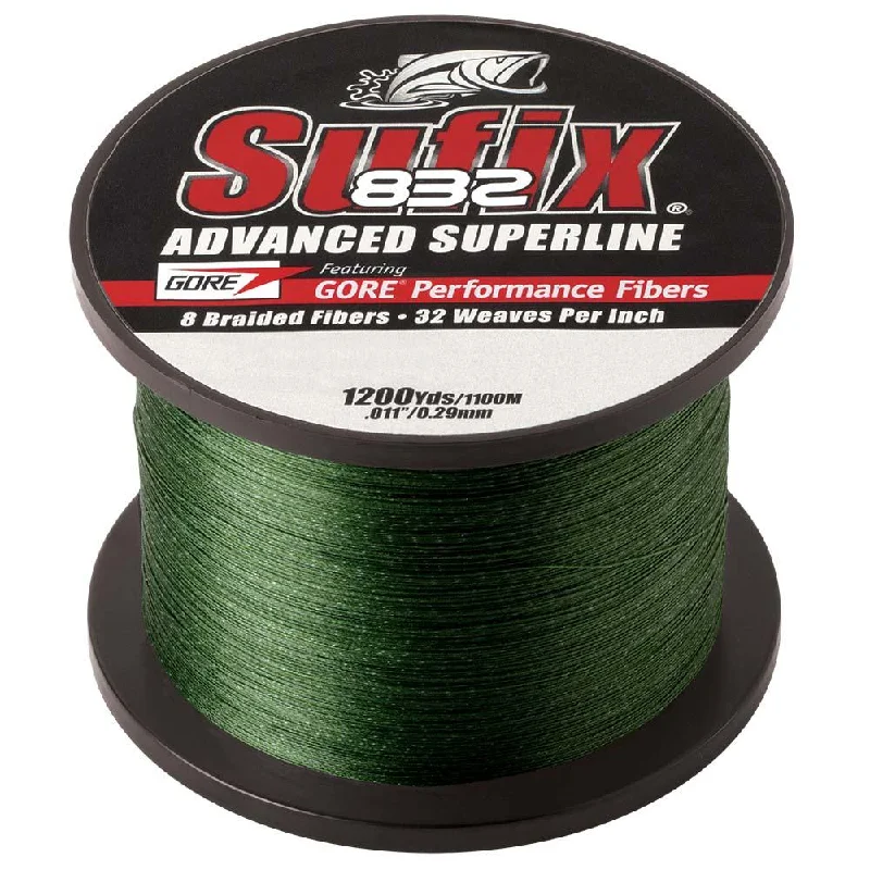 Fishing tackle multi-sleeve-Sufix 832 Advanced Superline Braid - 30lb - Low-Vis Green - 1200 yds [660-330G]