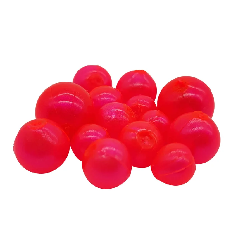 Fishing bait scent grip-BnR Tackle Soft Beads, 18mm, Sweet Pink Cherry, Neutral Buoyancy, 8/pack