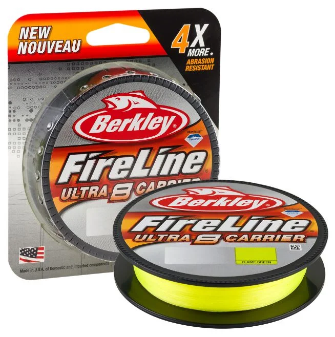 Fishing tackle travel control-New Berkley Fireline Ultra 8 Carrier Braid Flame Green 150m / 14lb / 0.10mm - 1446593