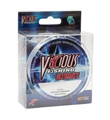 Fishing reel durable firm-Vicious Ultimate Clear/Blue Mono 100yd 25lb