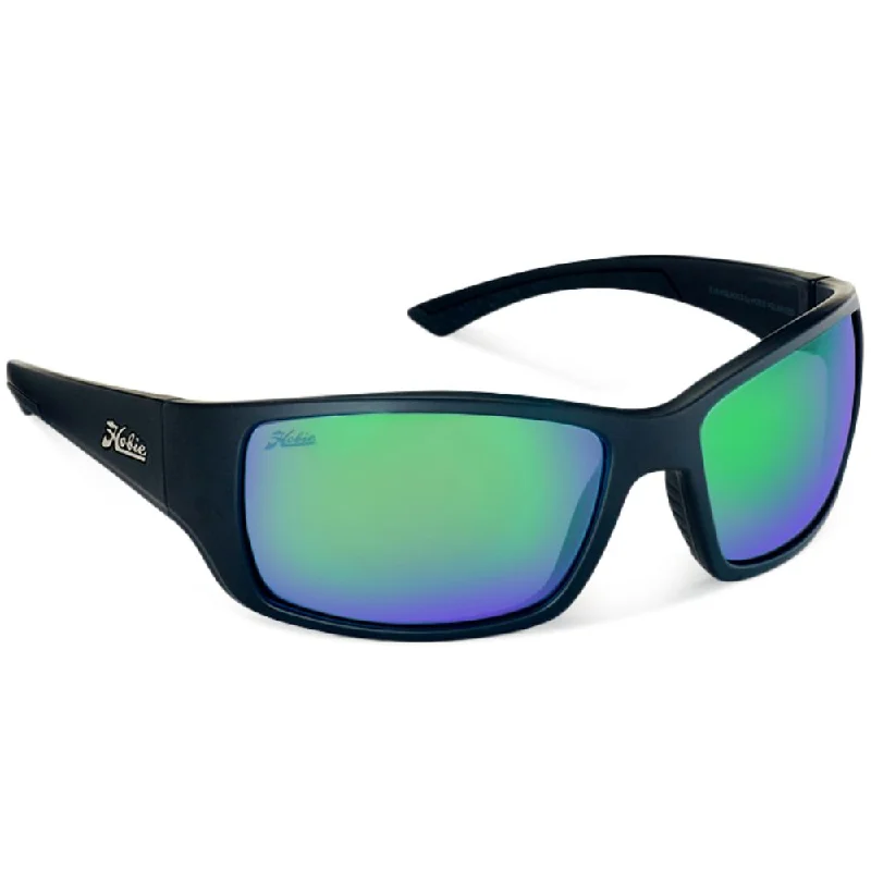 Satin Black Frames, Sea Green Mirror Polarized Lens