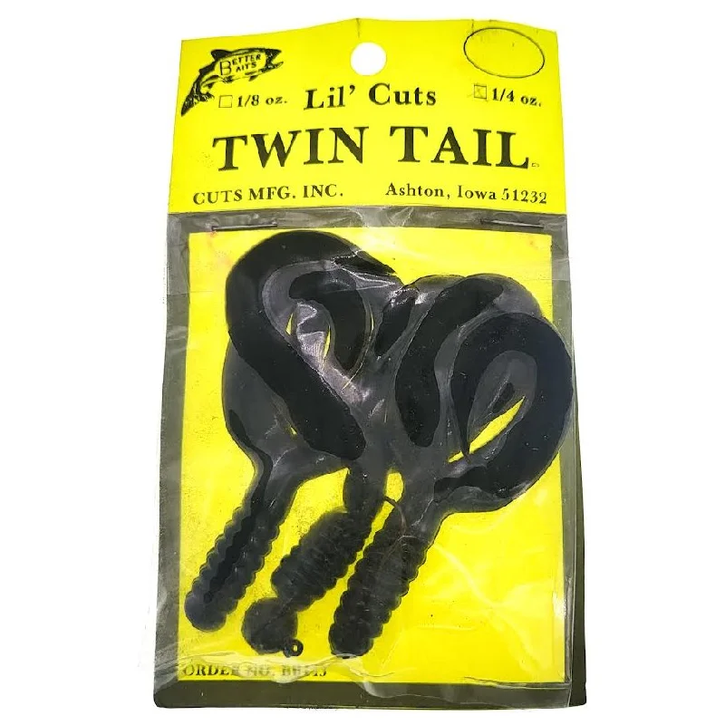 Fishing tackle padded strap-Better Baits Lil' Cuts Twin Tail 1/4 Oz Qty 3