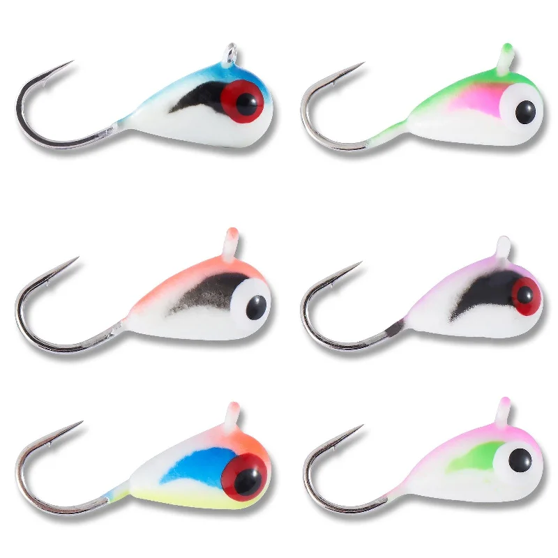 Fishing tackle rigid grip-Tungsten Ice Fishing Lure Kit 6-Pack BI10