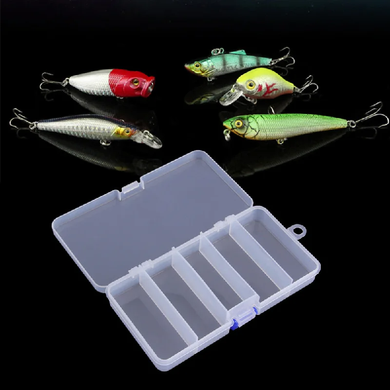 Fishing tackle rigid sleeve-Transparent Plastic Fishing Lure Bait Box Storage Organizer Container Case Popular Hot Sale High Quality