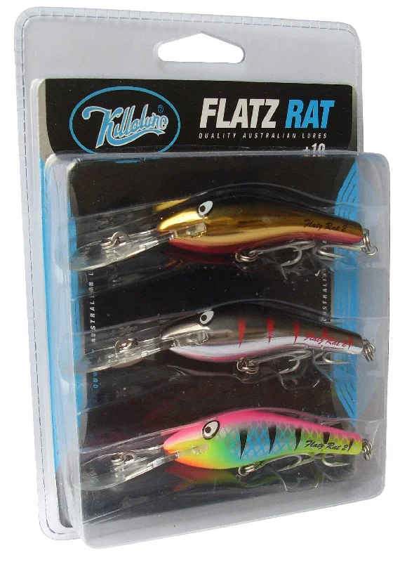 Fishing rod lightweight steady-Killalure Flatz Ratz 3 Pack Lures