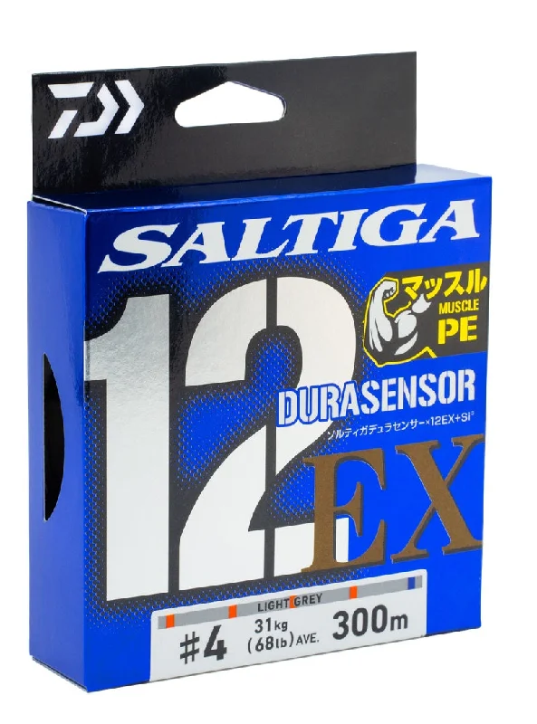 Fishing tackle soft pack-Daiwa 24 Saltiga 12 EX Braid Grey 300m Rolls