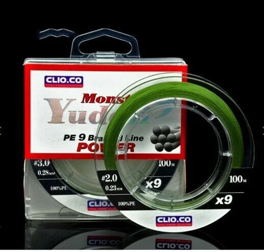 Fishing rod boat grip-YUDELI Braided Line 100M 9 Strands Braided 30lb, Multifilament PE Line