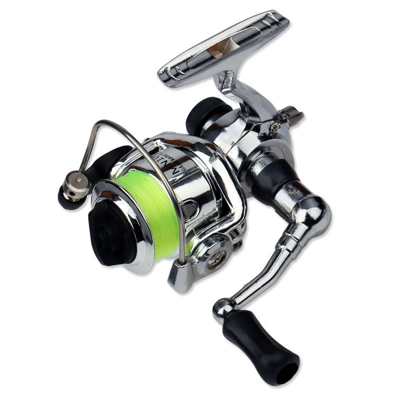 Fishing hook glow steady-Mini Pocket Spinning Fishing Reel