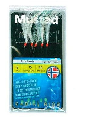 Fishing rod bank sleeve-Mustad Sabiki Jigs - Feather Rig