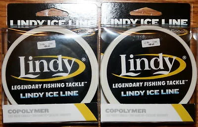 Fishing tackle utility hold-2 Units - Lindy Ice Fishing Line 5 lbs 165 yards Green