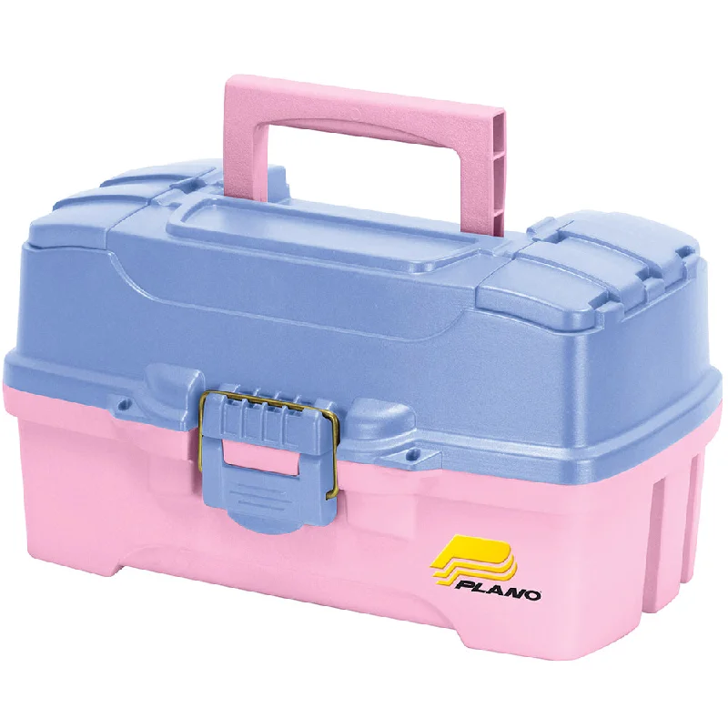 Fishing rod quick sleeve-Plano 620292 Two Tray Tackle Box with Dual Top Access, Periwinkle & Pink