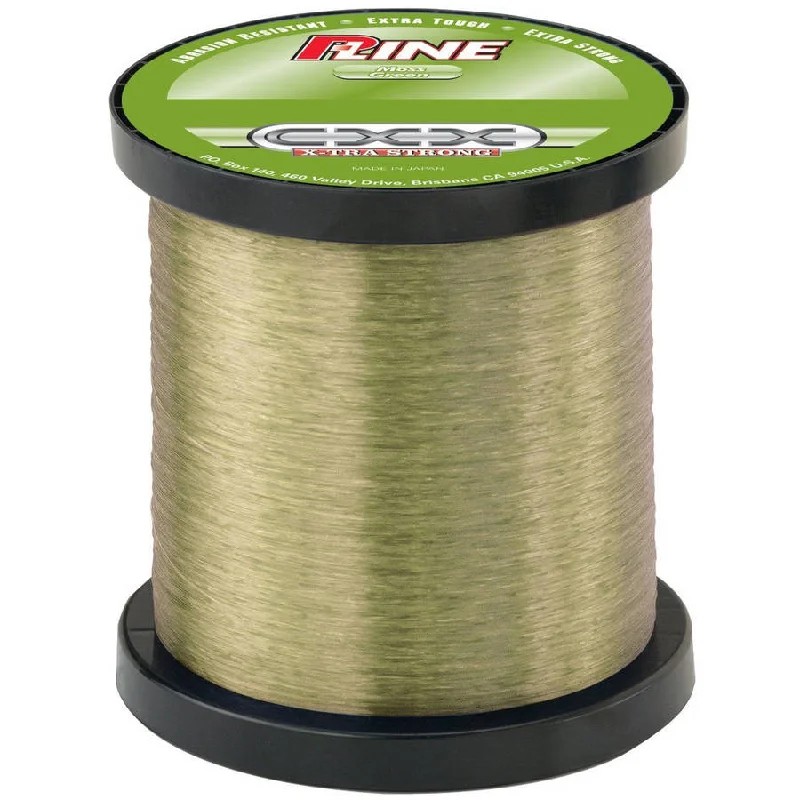 Fishing tackle padded grip-P-Line CXX X-Tra Strong Monofilament Line Bulk Spool | 30 Lb.; Moss Green