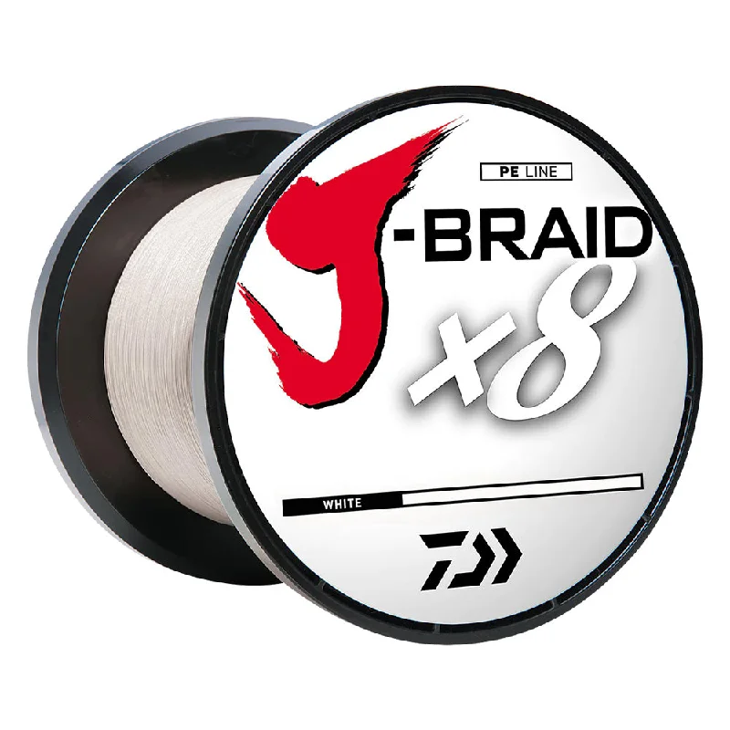 Fishing line spool support-Daiwa J-BRAID x8 Braided Line - 80 lbs - 300 yds - White [JB8U80-300WH]