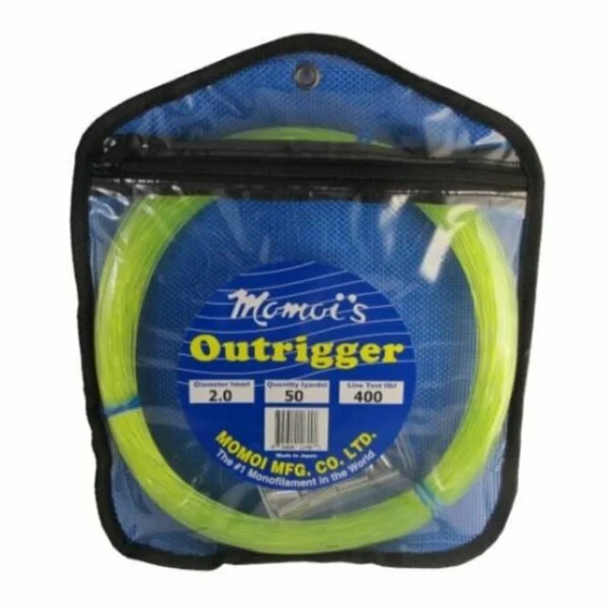 Fishing tackle travel sleeve-Momoi - Outrigger Mono Kit 400#, 50Yards w/Silverlock Sleeves