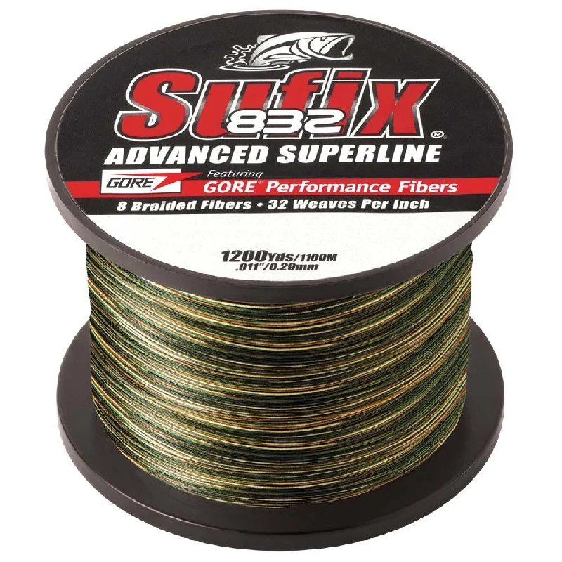 Fishing bait live control-Sufix 832 Advanced Superline Braid - 15lb - Camo - 1200 yds [660-315CA]