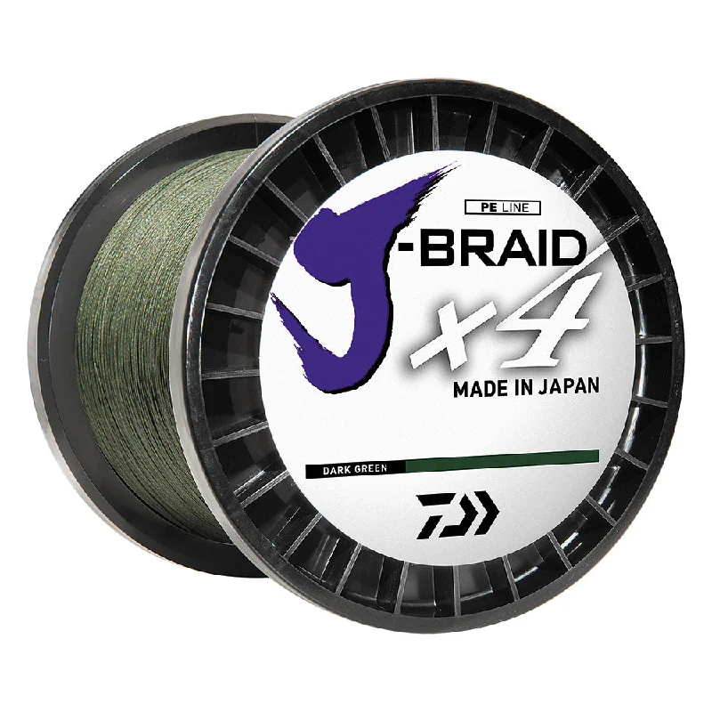 Fishing tackle multi-sleeve-Daiwa J-BRAID x4 Braided Line - 40lb - 300 yds - Dark Green [JB4U40-300DG]