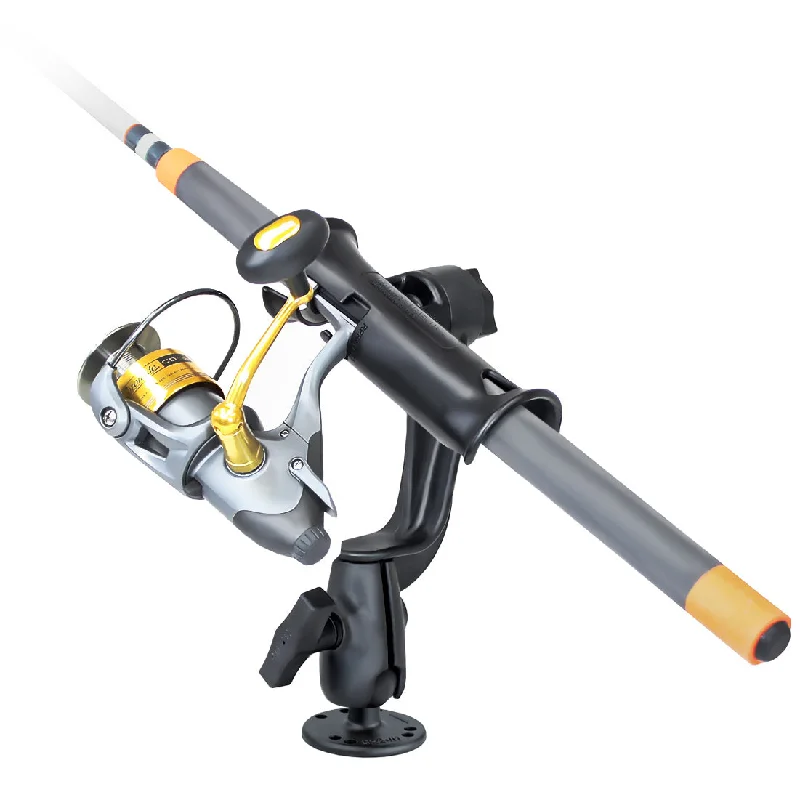 Fishing tackle travel steady-RAM® Tube Jr.™ Rod Holder with Revolution Arm and Drill-Down Base