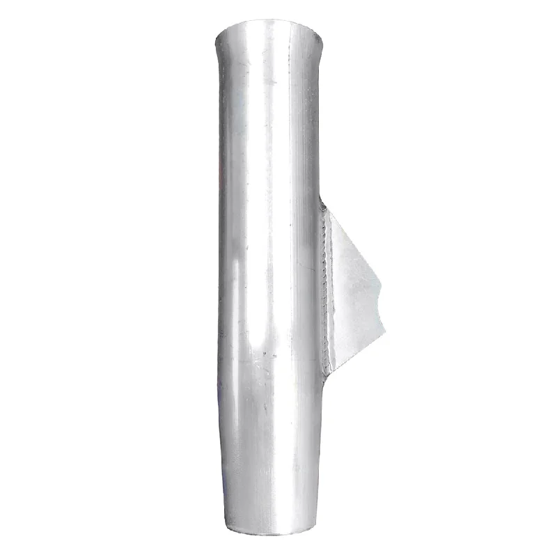 Fishing rod river holder-Tigress Weld On Aluminum Flared Rod Holder w/Blade Mill Finished 10" [66244]