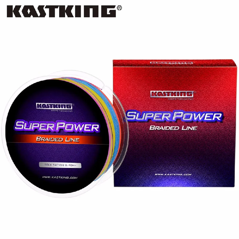 Fishing reel quick steady-KastKing Super Power 500M Multi Colour Braided Fishing Line