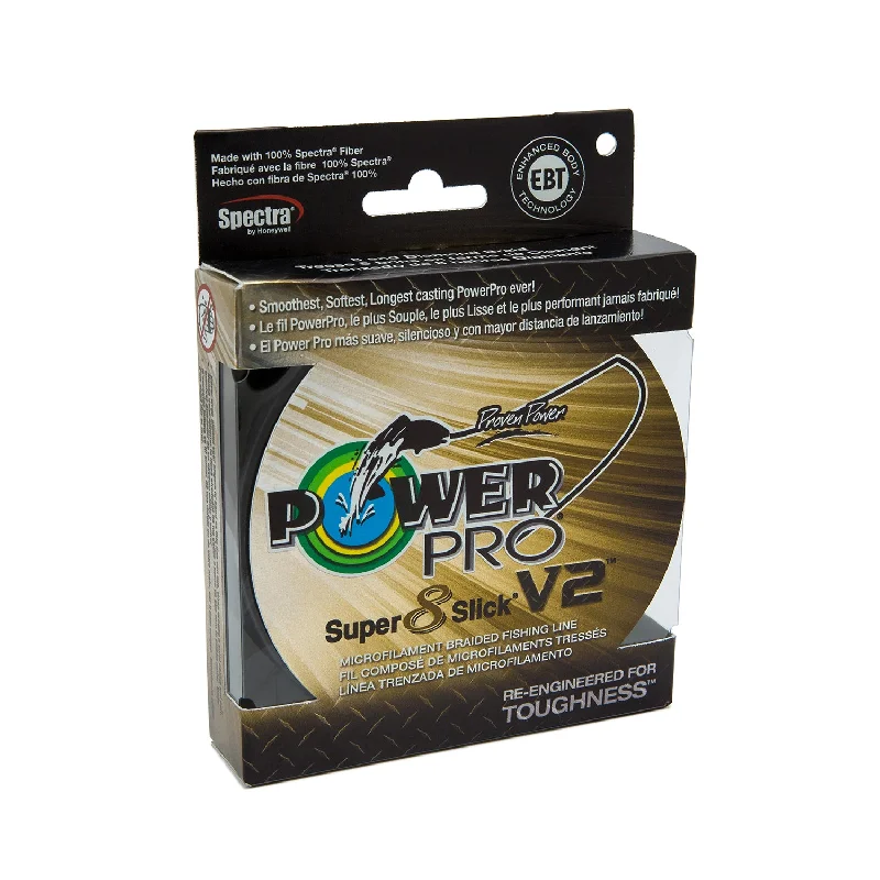 Fishing line cast support-PowerPro Super Slick V2 Braided Line 50lb 300yds - Blue - 31500500300A