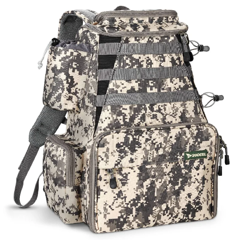 Fishing line cast firm-Beige Camouflage Backpack