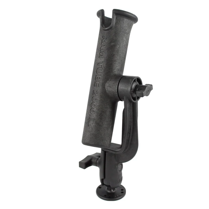 Fishing rod telescopic balance-RAM® Tube™ Fishing Rod Holder with Revolution Ratchet and Base