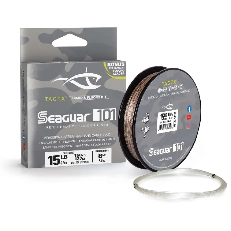 Fishing tackle durable balance-Seaguar TactX Braid & Fluorocarbon Kit