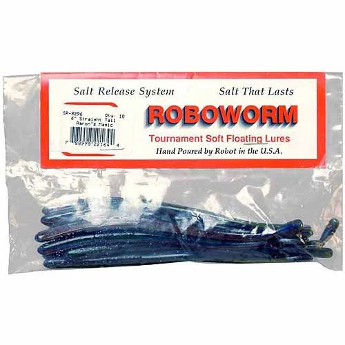 Baitcasting reel precision-Roboworm Straight Tail - 6 in. - Aaron's Magic - SR-8296