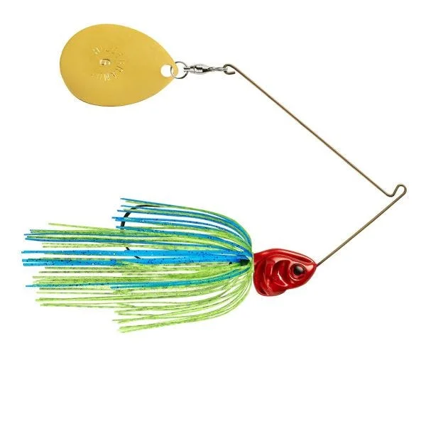 Fishing tackle stackable steady-Booyah Covert Series Spinnerbait 3/4 Oz Blue/Chartreuse/Red Head