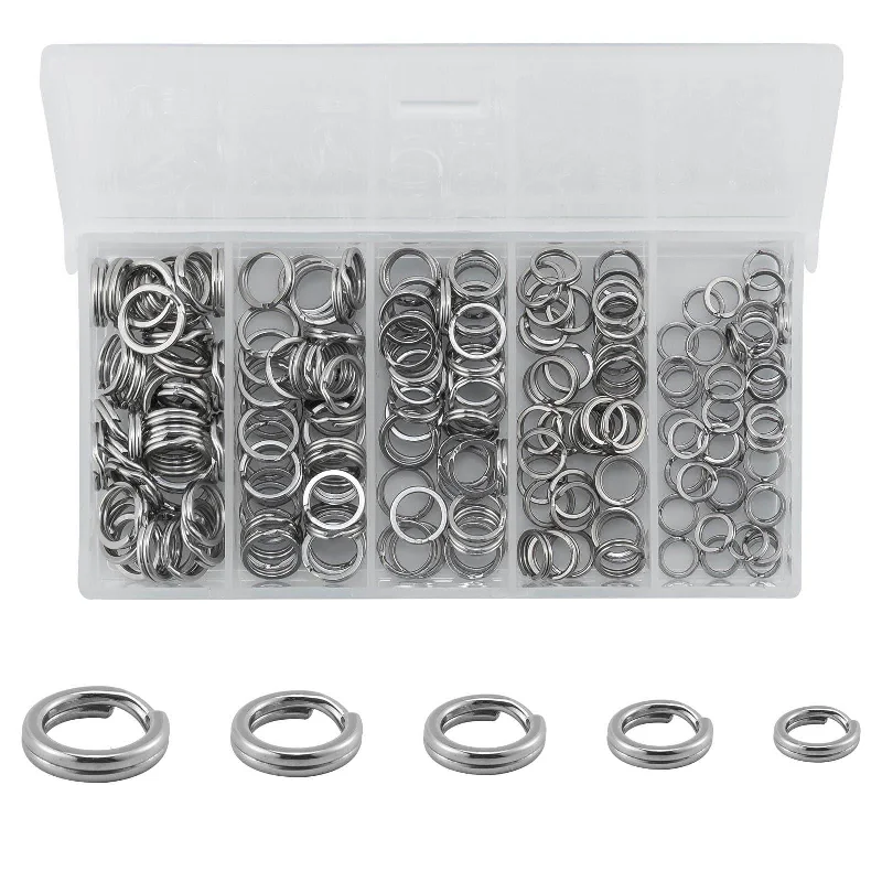 Fishing line durable steady-Dr.Fish 200pcs Split Rings Kit