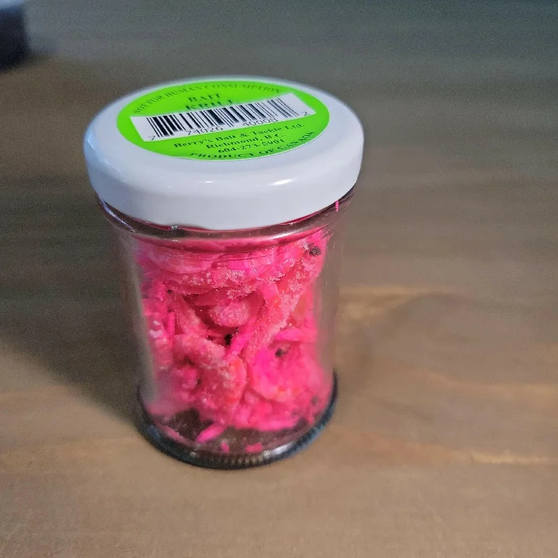 Fishing line smooth support-Krill Shrimp Bait Pink in Jar