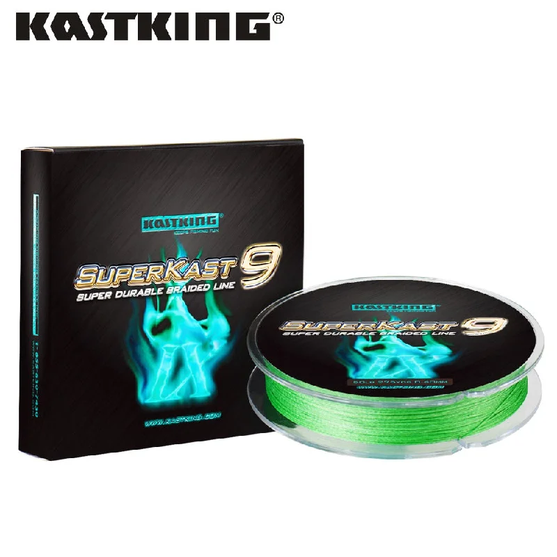 Fishing line cast firm-KastKing Superkast 9 Strands 275m 20-80LB 9.1-36.3KG 9 Weaves Fishing Line PE Braided Multifilament Line for Lake River Fishing