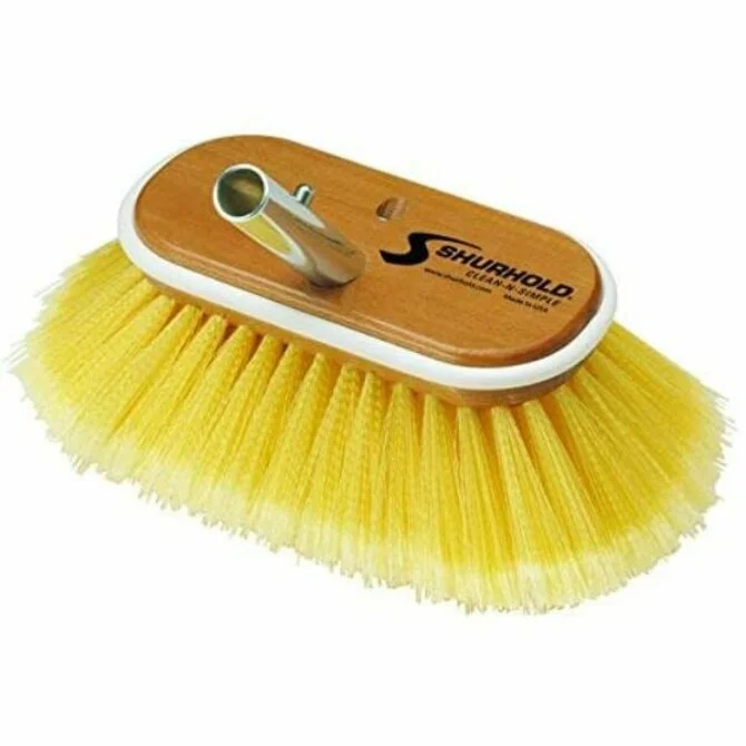 Fishing tackle soft balance-Shurhold - 6" Deck Brush with Soft Yellow Polystyrene Bristles