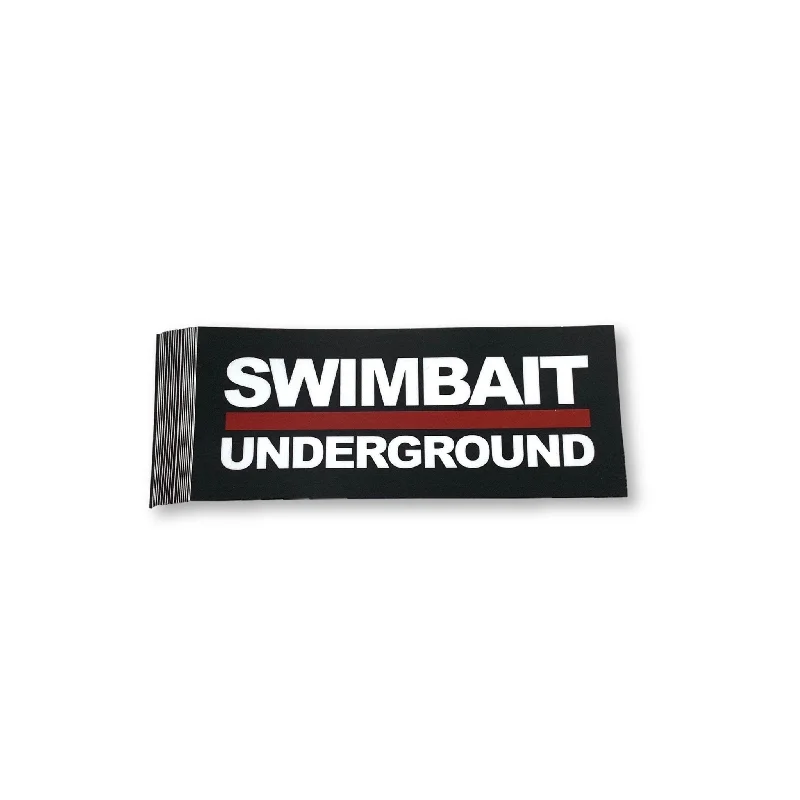 Fishing tackle multi-box-Swimbait Underground Logo Lock Up Sticker - Black