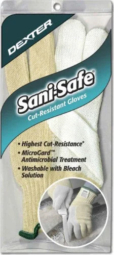 Fishing bait scent sleeve-Dexter Russell SSG1-M SANI-SAFE Medium Cut Resistant Glove - Blended Material, Yellow/White